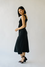 The Georganna Floral Midi Skirt in Black