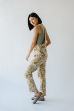 The Barrington Zipper Detail Jumpsuit in Taupe Combo