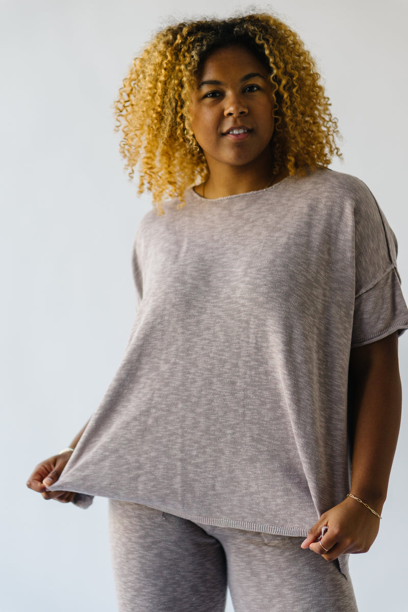 The Kibler Oversized Slouchy Tee in Light Mocha