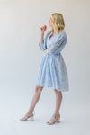 The Soloman Tie Detail Dress in Blue Floral