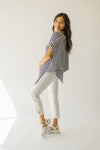 Free People: Striped Angel Tee in Navy Combo