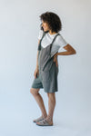The Claire Ribbed Romper in Olive