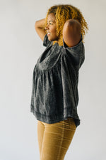 The Maison Babydoll Tunic in Washed Black