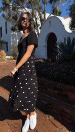 The Martinsburg Embroidered Midi Dress in Black