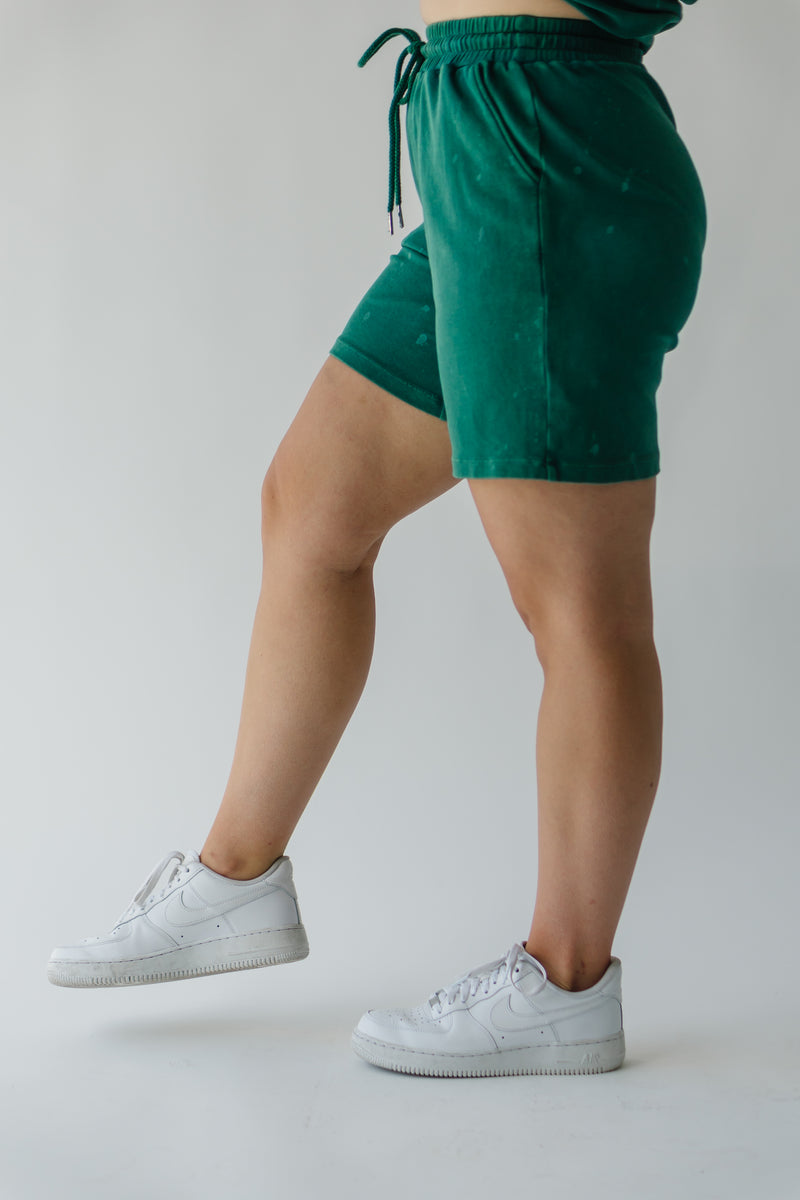 The Roswell Drawstring Shorts in Washed Green