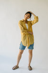The Keating Tie Front Cover-Up in Mustard Stripe
