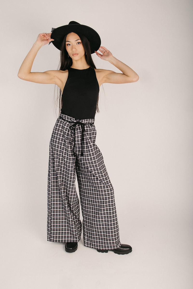 The Violeta Wide Leg Pant in Black Plaid – Piper & Scoot