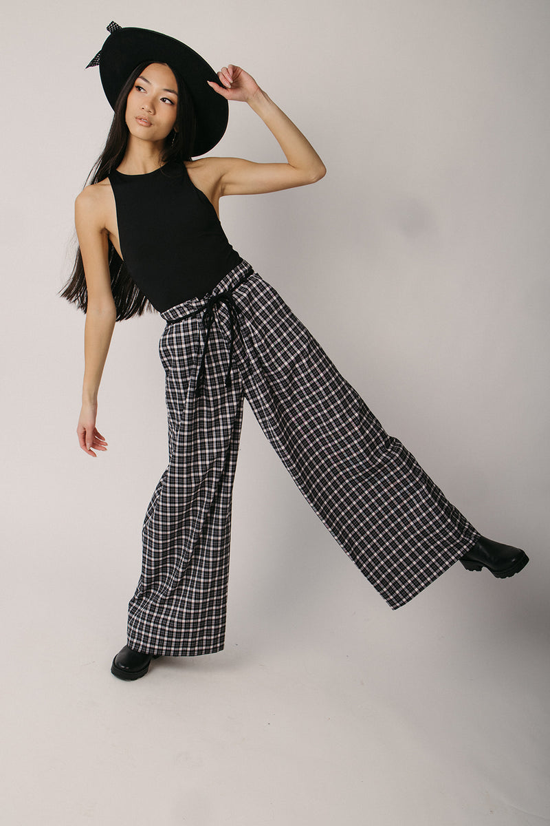 The Violeta Wide Leg Pant in Black Plaid – Piper & Scoot