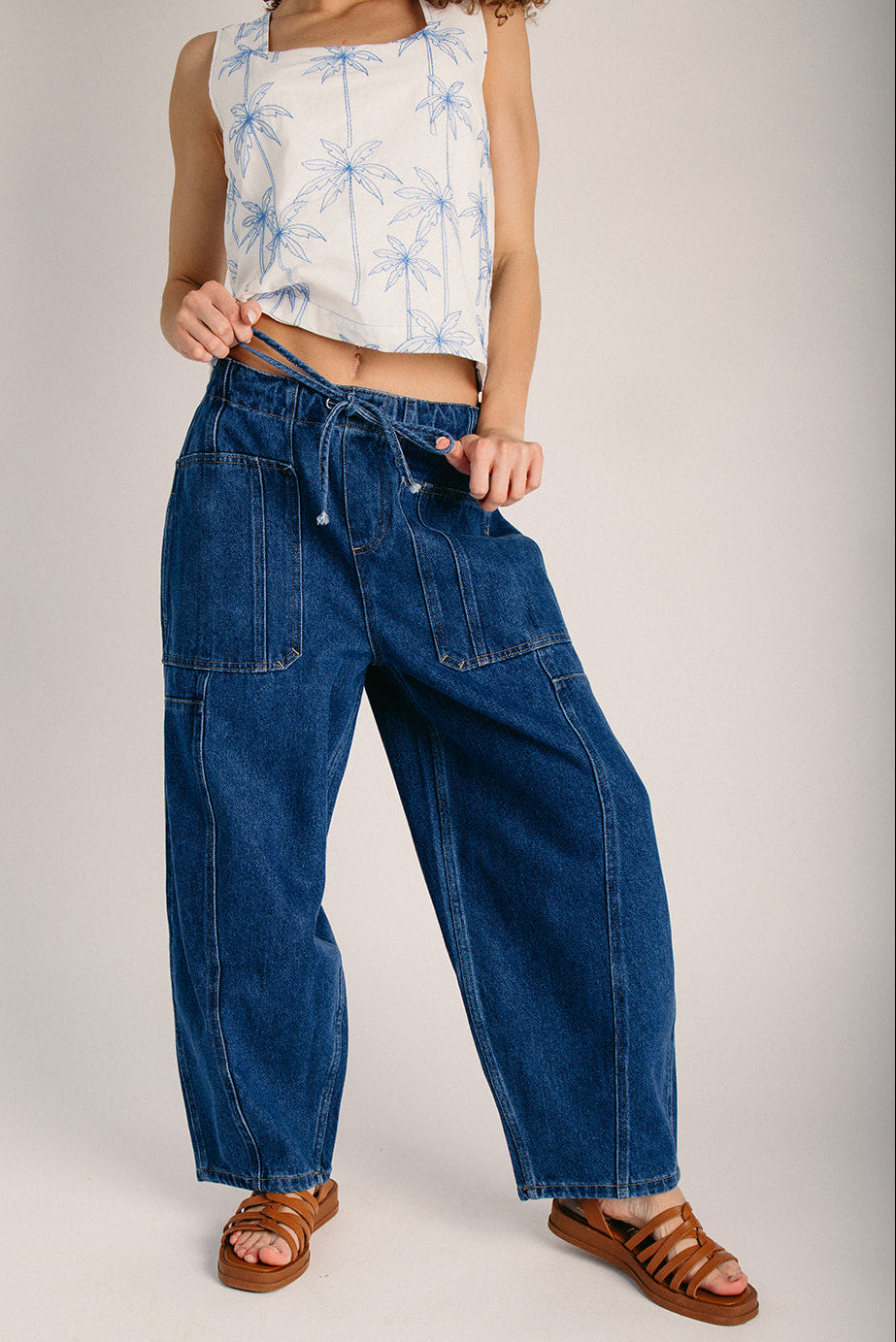 The Thurston Wide Leg Denim Pant in Blue – Piper & Scoot