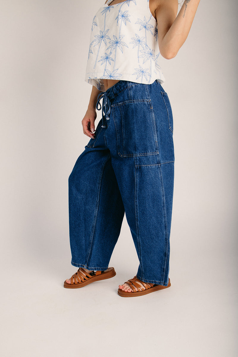 The Thurston Wide Leg Denim Pant in Blue – Piper & Scoot