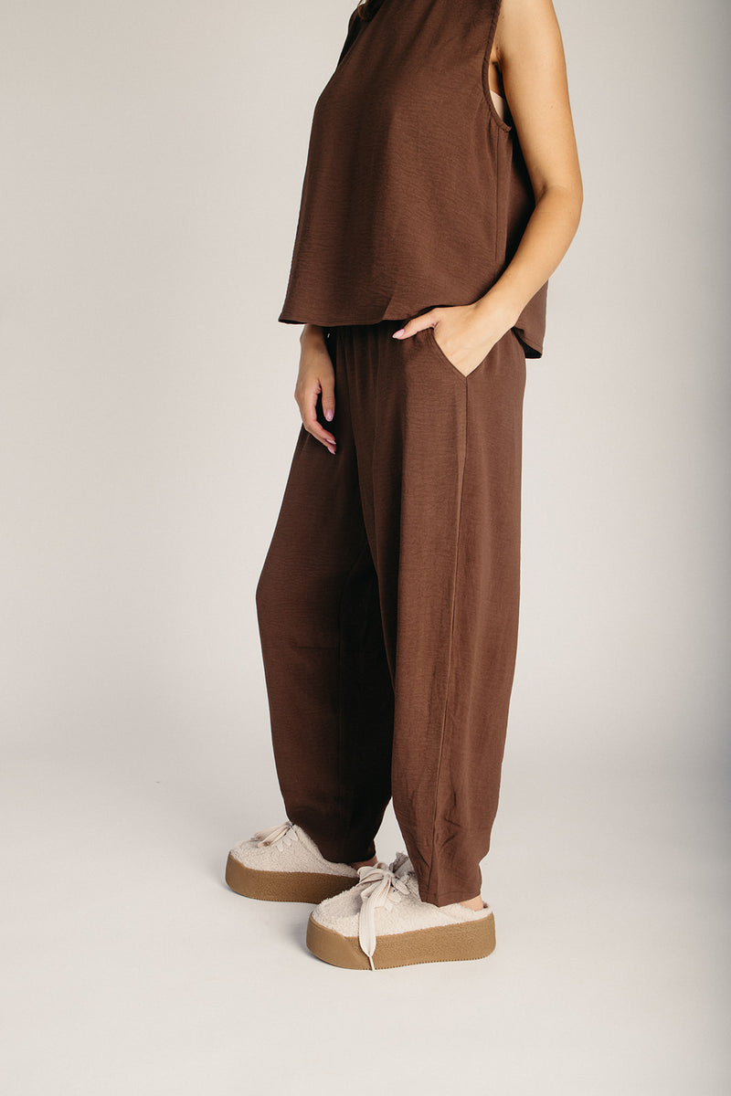 The Loftus Woven Lounge Set in Chocolate Brown – Piper & Scoot