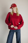 The L.A. Lettered Pullover in Red