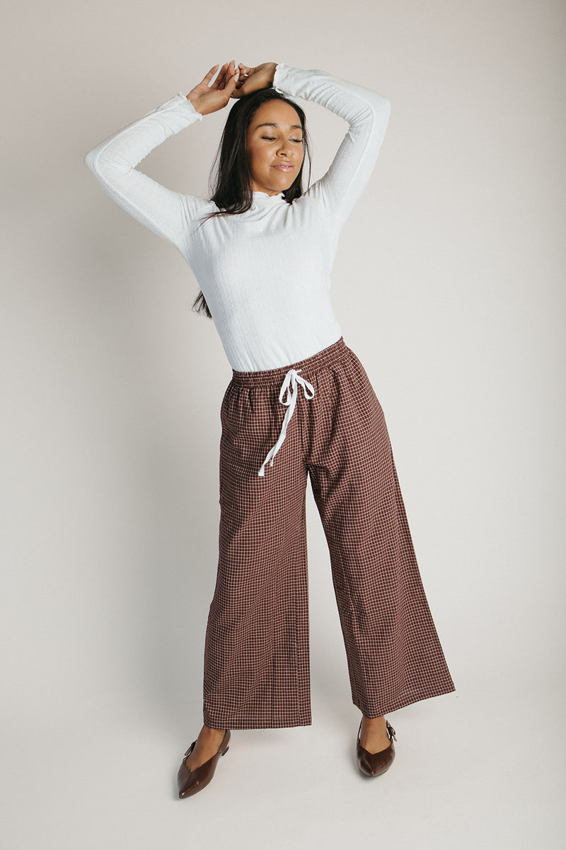 The Leah Mock Neck Blouse in Ivory