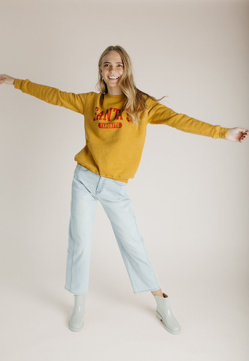 The Santa's Favorite Crewneck in Mustard