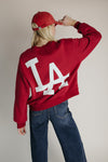 The L.A. Lettered Pullover in Red