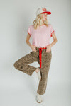 The Kara Washed Pant in Leopard Camel