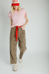 The Kara Washed Pant in Leopard Camel