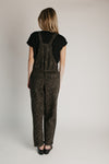 The Sylvia Relaxed Leopard Overall in Black