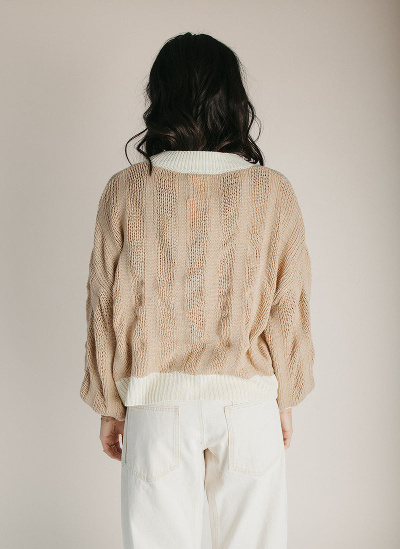 The Winquist Knit Bow Detail Cardigan in Mocha