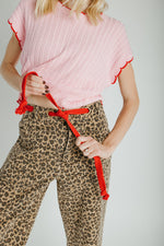 The Kara Washed Pant in Leopard Camel