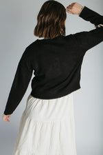 The Edgereton Floral Embroidered Cardigan in Black