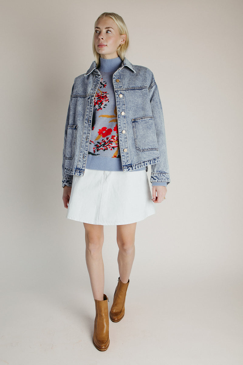 The Ladner Vintage Denim Jacket in Medium Wash