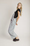 The Clayton Barrel Leg Corduroy Overall in Grey