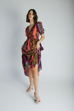 The Fernley Patterned Maxi Dress in Pine Harvest