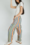 The Wallin Belted Pant in Striped Multi
