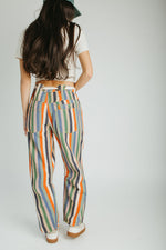 The Wallin Belted Pant in Striped Multi