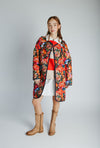 The Janice Quilted Jacket in Navy Floral
