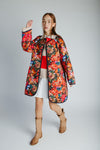 The Janice Quilted Jacket in Navy Floral