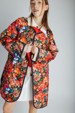 The Janice Quilted Jacket in Navy Floral