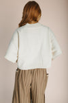 The Trisney Mock Neck Sweater in Ivory
