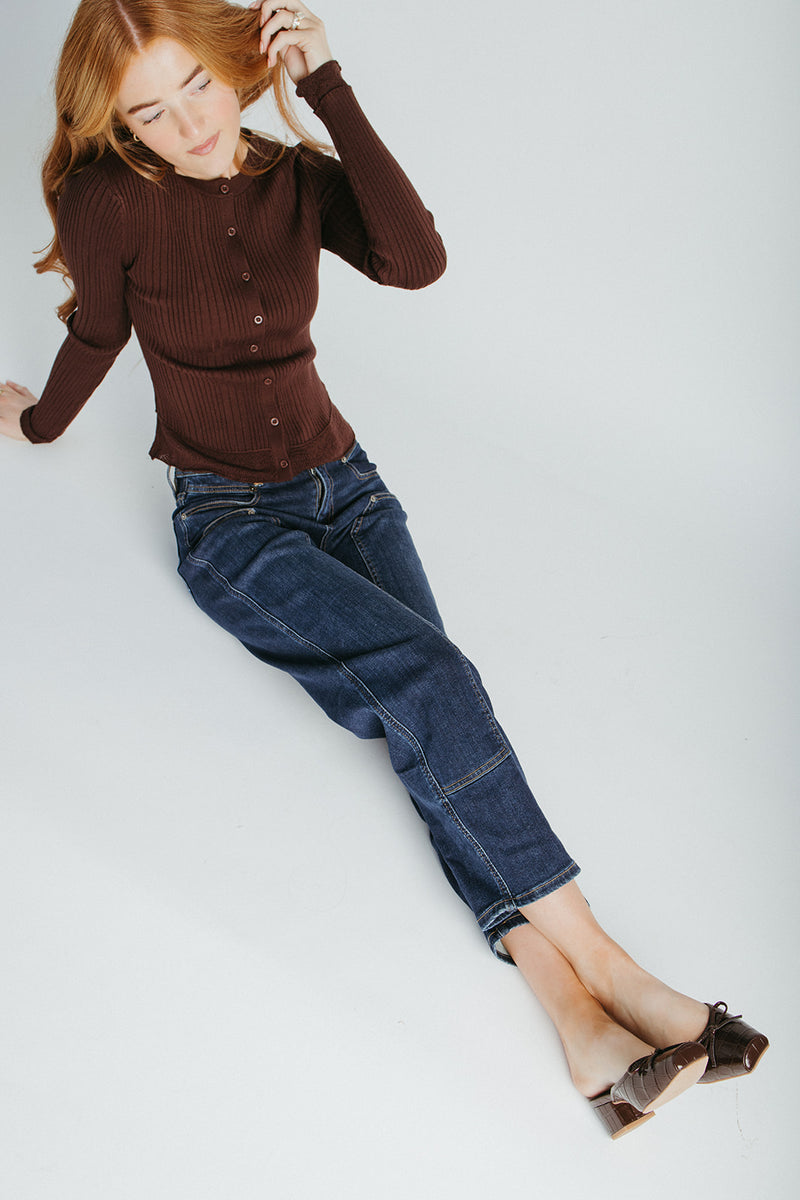 The Lorin Straight Barrel Jean in Navy