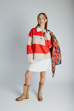 The Janice Quilted Jacket in Navy Floral
