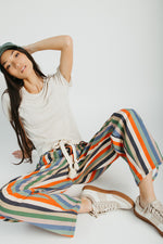 The Wallin Belted Pant in Striped Multi