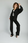 The Timo Knit Cardigan Set in Black