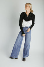 The Kaylee High Rise Slouchy Jean in Navy