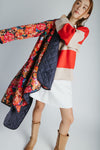 The Janice Quilted Jacket in Navy Floral