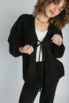 The Timo Knit Cardigan Set in Black