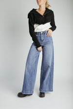 The Kaylee High Rise Slouchy Jean in Navy