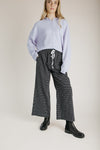 The Jayden Plaid Drawstring Pant in Black