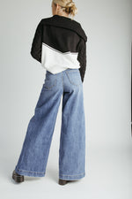 The Kaylee High Rise Slouchy Jean in Navy