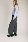 The Jayden Plaid Drawstring Pant in Black