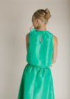 The Hestia Metallic Tank in Kelly Green