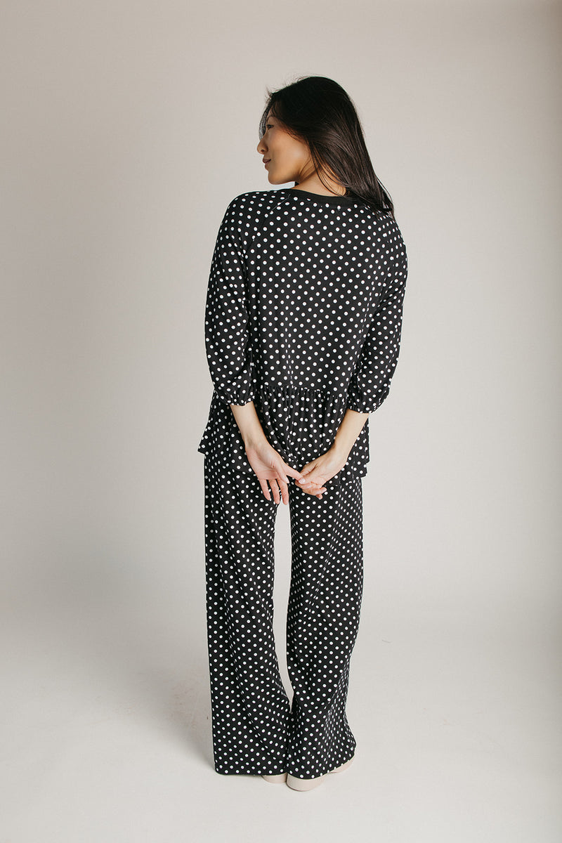 The Bauman Polka Dot Set in Black