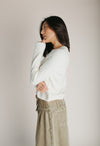 The Marlie Polka Dot Knit Cardigan in Ivory