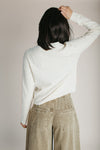 The Marlie Polka Dot Knit Cardigan in Ivory