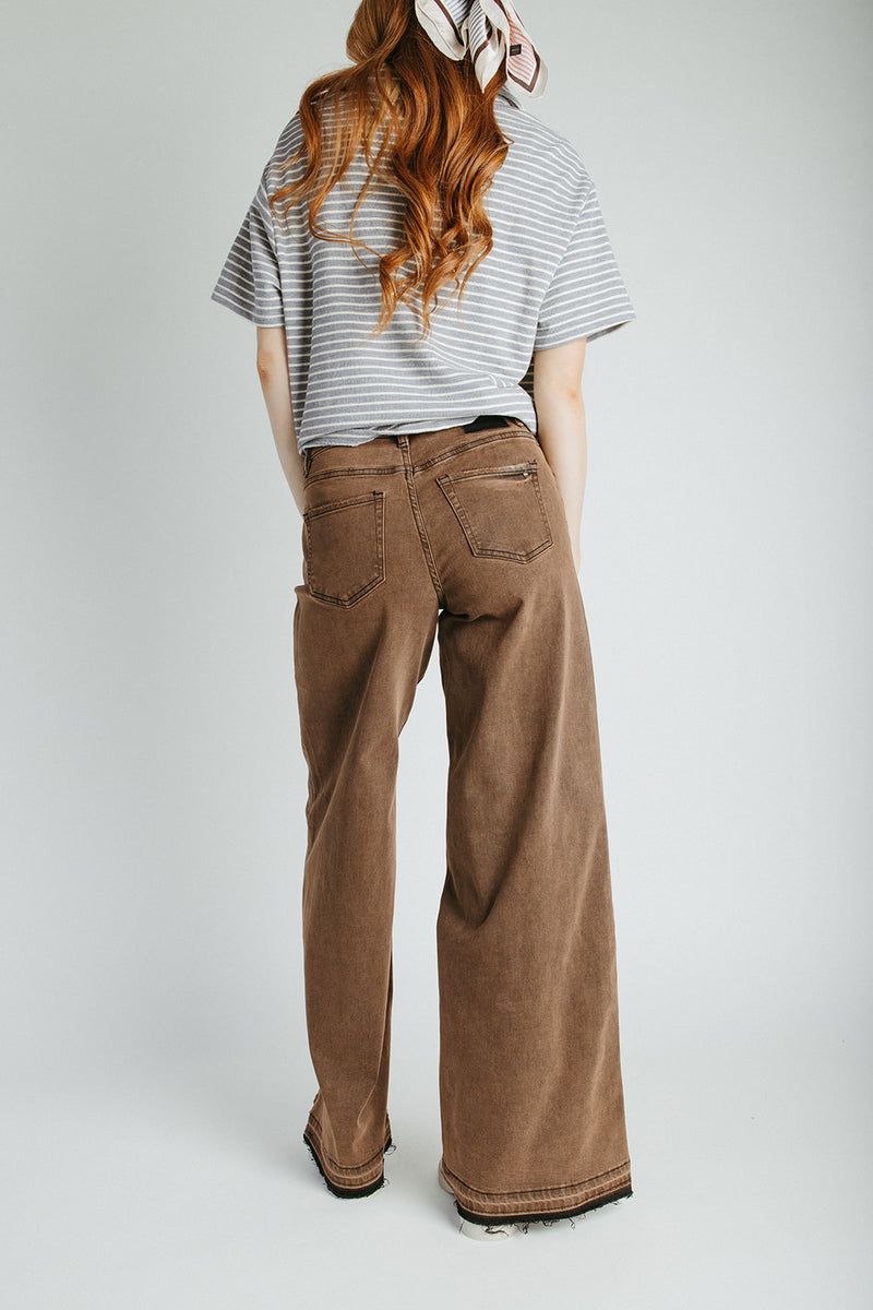 The Meredith High Rise Vintage Wash Jean in Antique Bronze